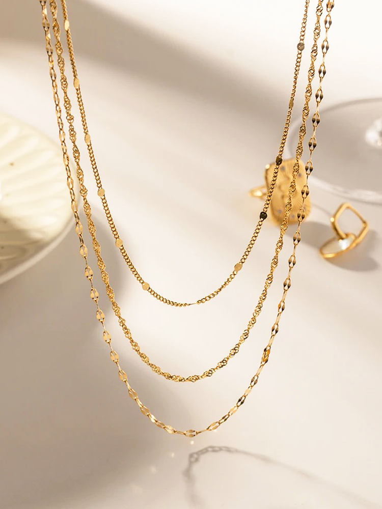 Kate 3-Layer Necklace Gold