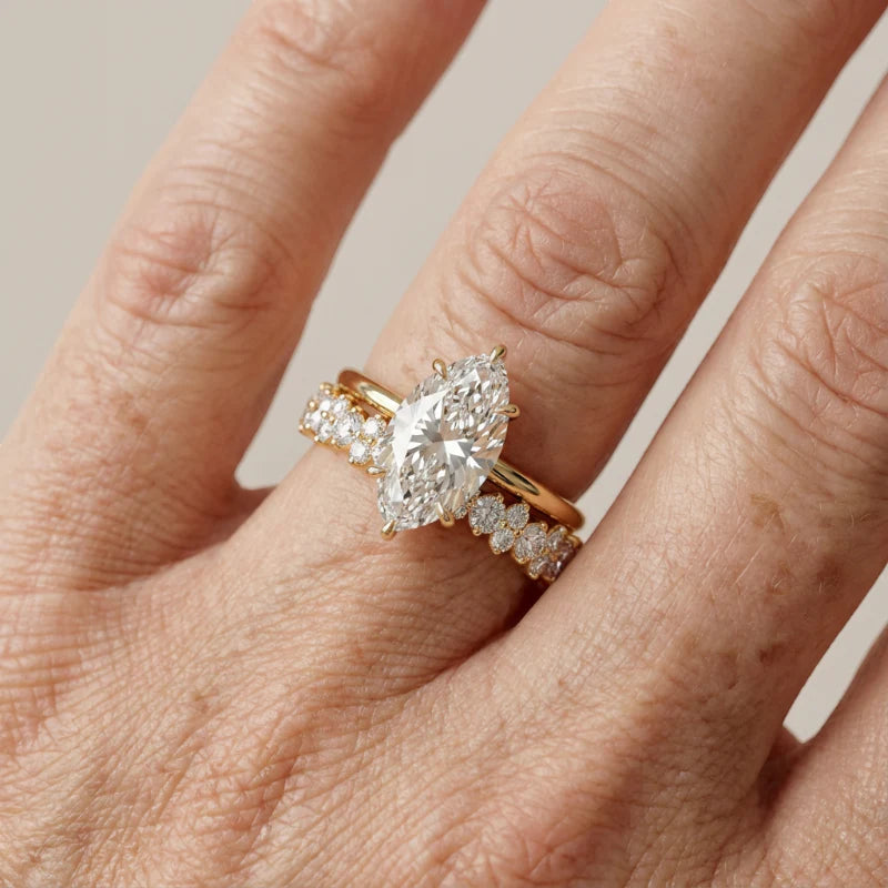 Virelle | Luxury Marquise Diamond Ring Set in Gold