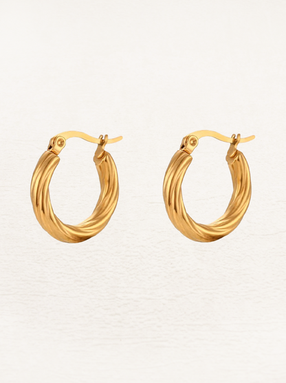 Blake Twisted Earrings Gold