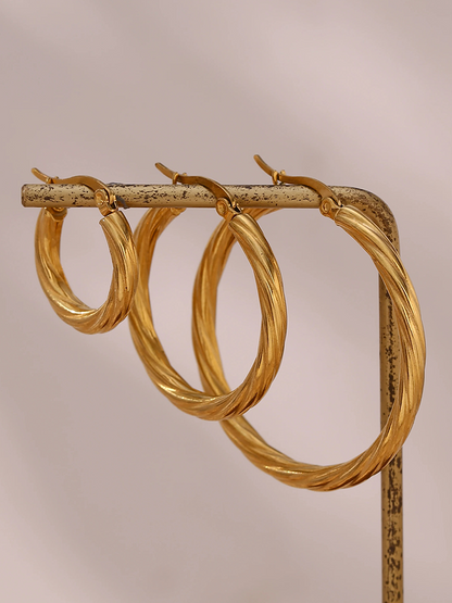 Blake Twisted Earrings Gold