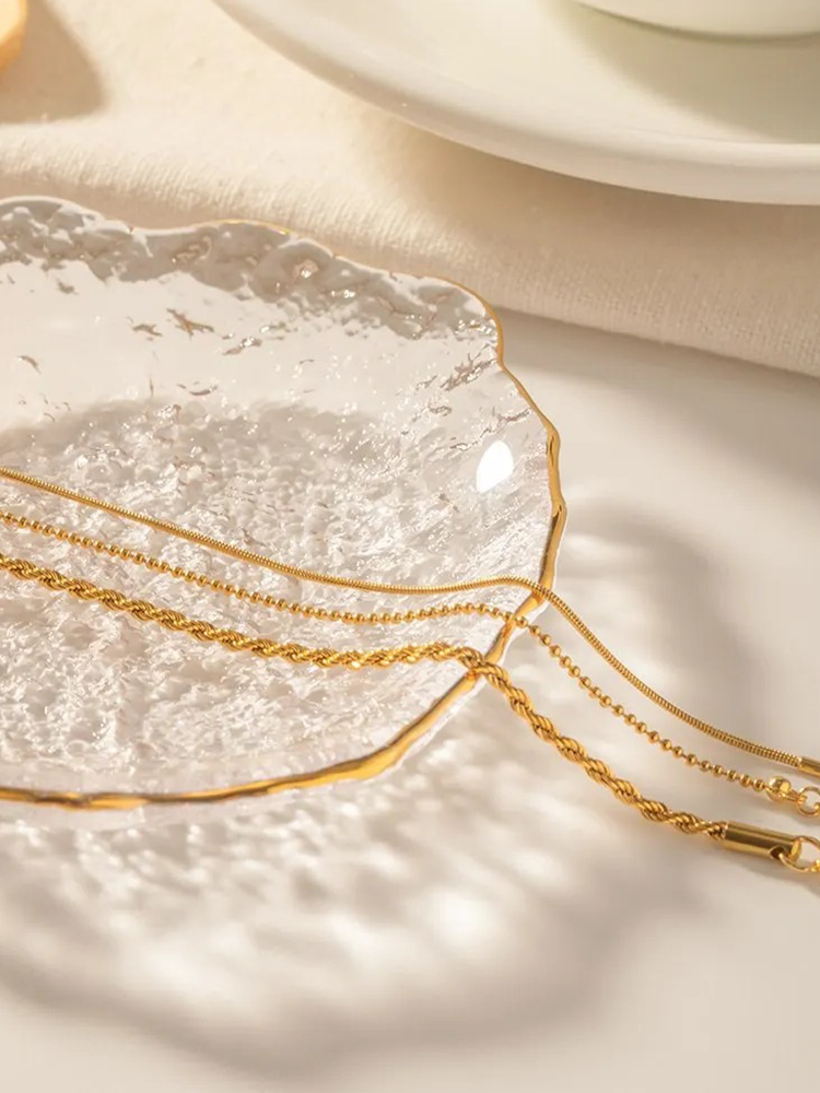 Carolina 3-Layer Bracelets Set Gold