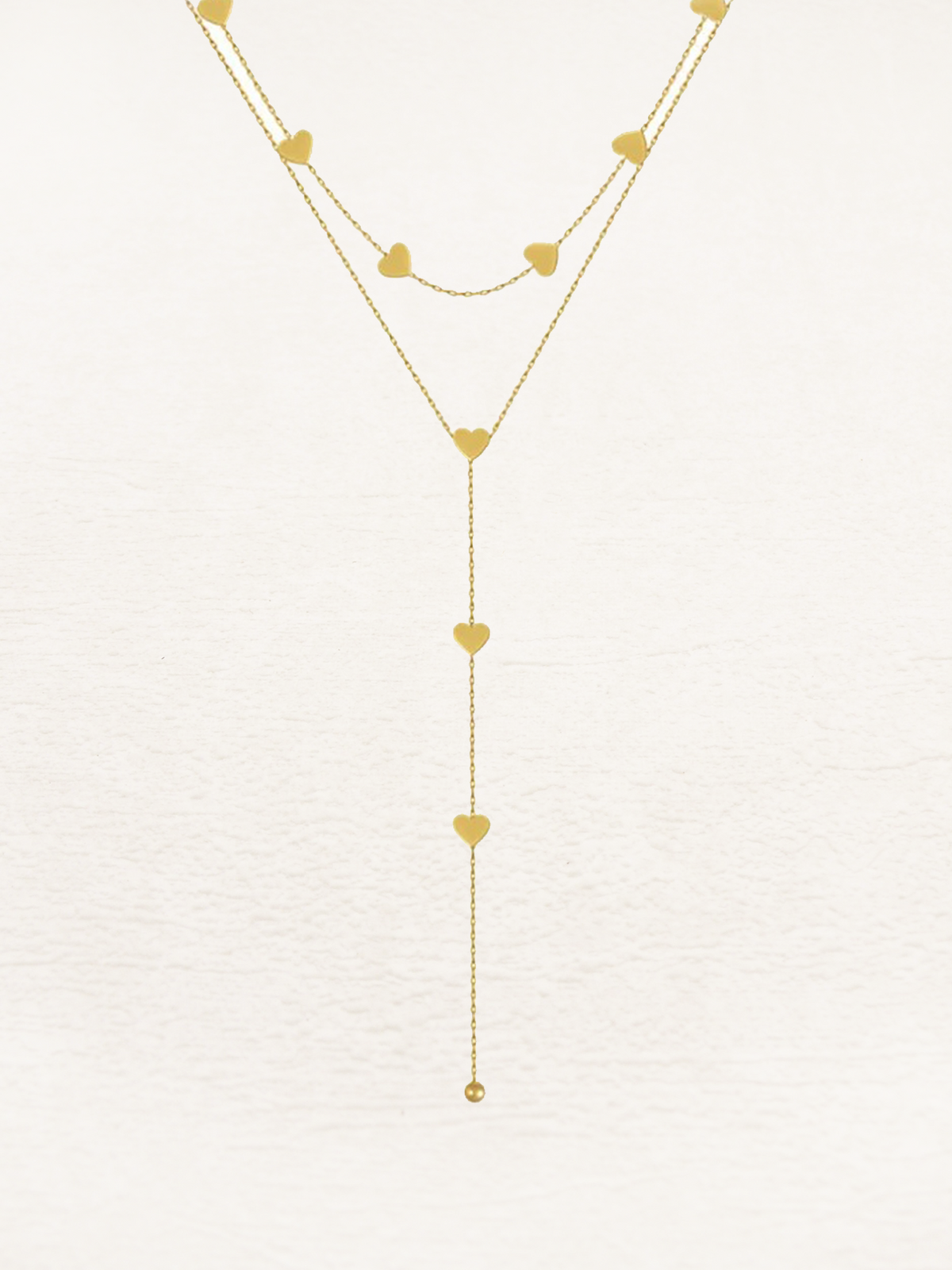 Christy Coated Stockings Necklace Gold