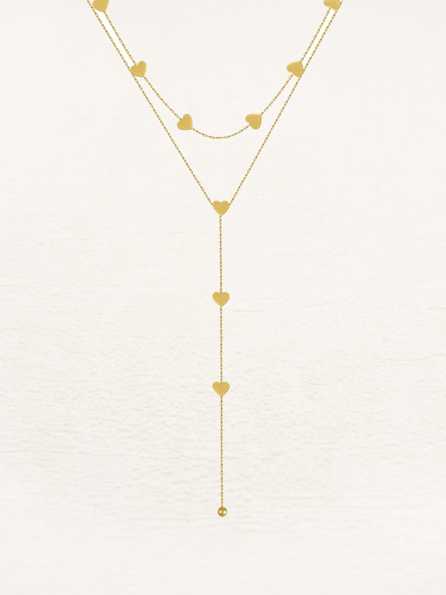 Christy Coated Stockings Necklace Gold