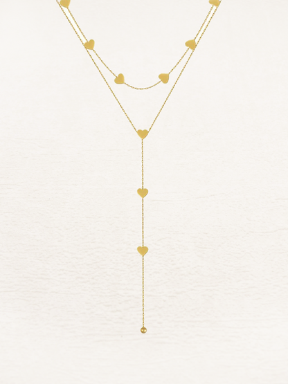 Christy Coated Stockings Necklace Gold