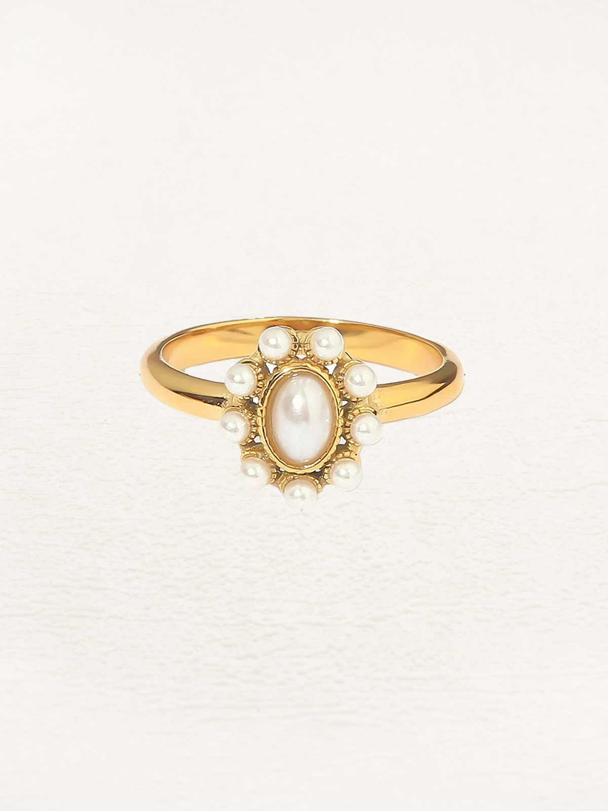 Cynthia Pearl Ring Gold