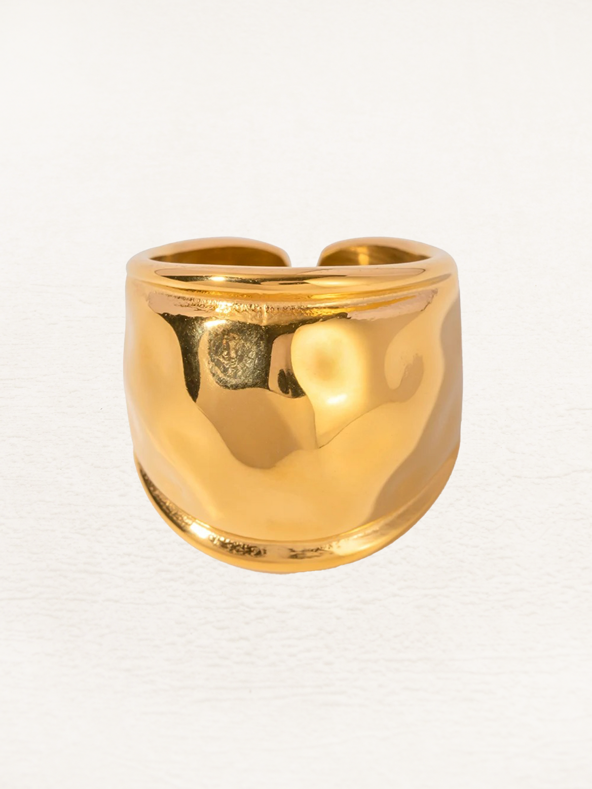 Dasha Chunky Statement Ring Adjustable Gold