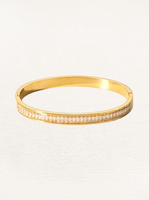 Geraldine Zirconia Bangle Gold