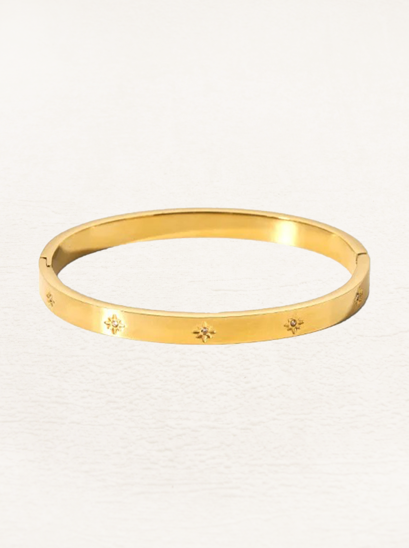 Isadora Zirconia Star Bangle Gold
