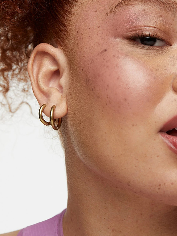 June Basic Huggie Hoops Gold