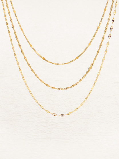 Kate 3-Layer Necklace Gold