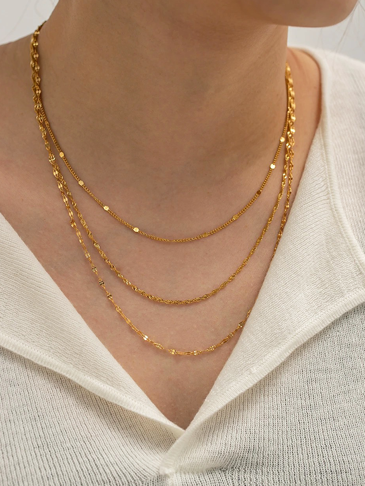 Kate 3-Layer Necklace Gold