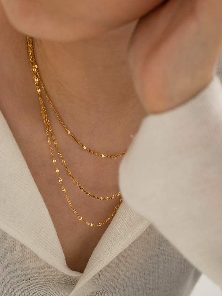 Kate 3-Layer Necklace Gold