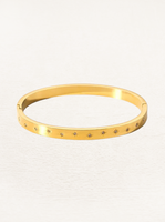 Katja Zirconia Star Bangle Gold