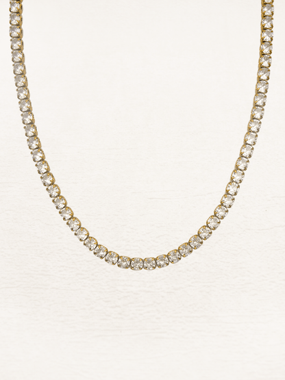 Linnea Tennis Necklace With Stone Gold