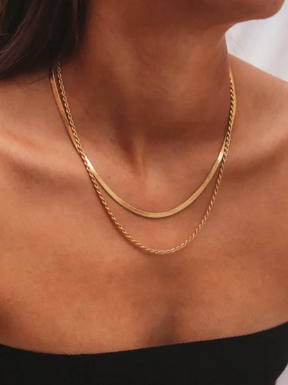 Miranda Double Layered Chain Gold