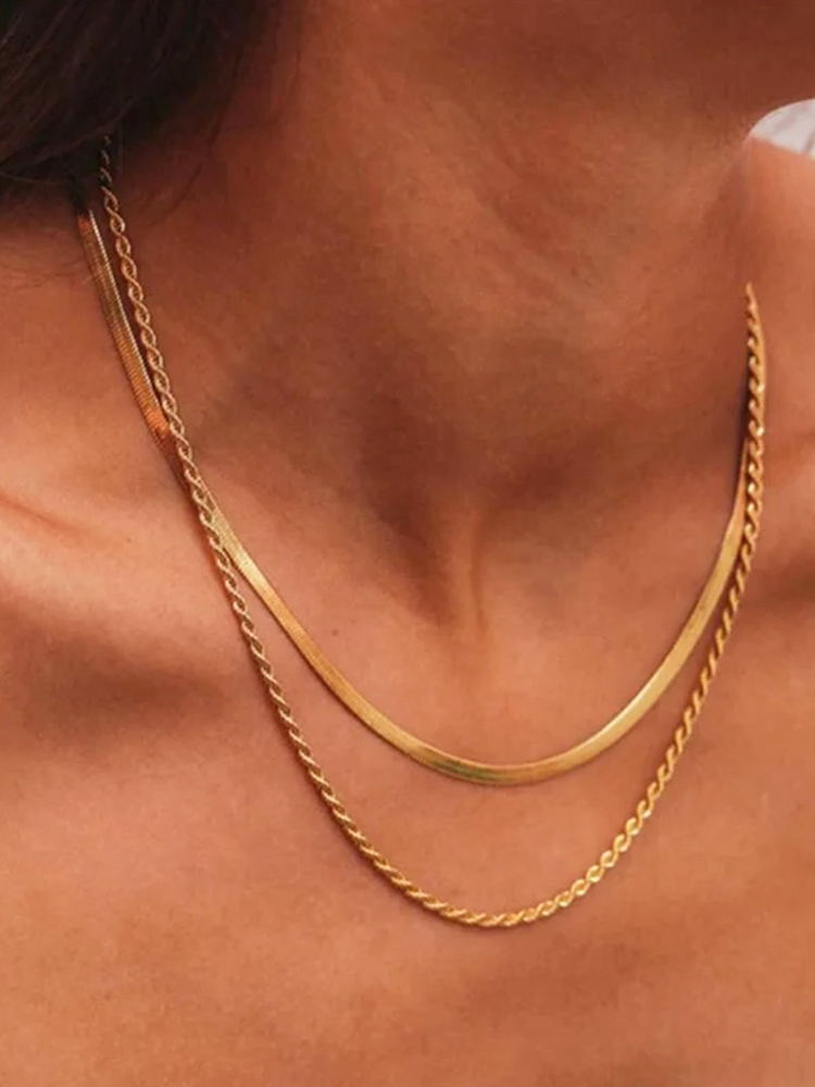 Miranda Double Layered Chain Gold