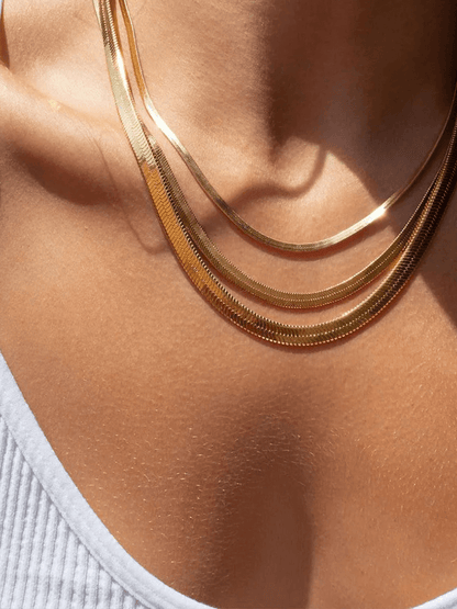 Sophia Snake Chain Necklace Gold (3, 4 or 5 mm)