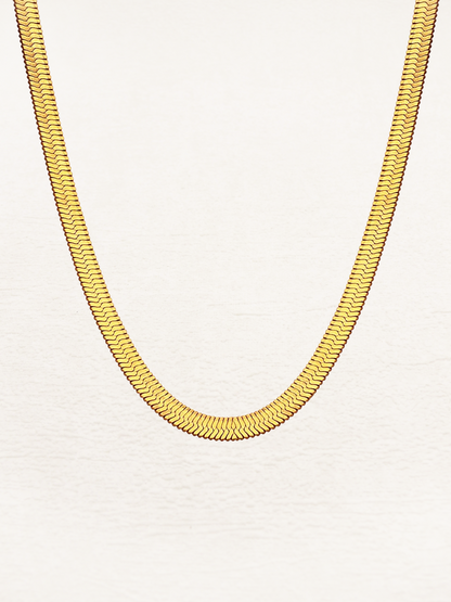 Sophia Snake Chain Necklace Gold (3, 4 or 5 mm)