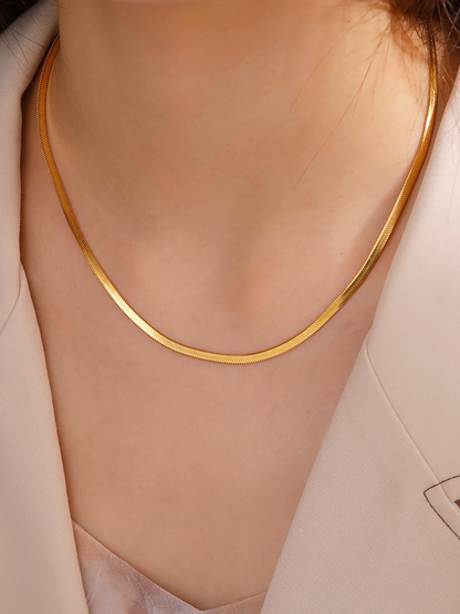 Sophia Snake Chain Necklace Gold (3, 4 or 5 mm)