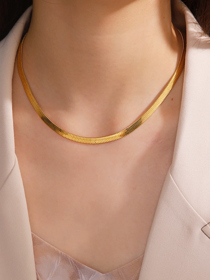 Sophia Snake Chain Necklace Gold (3, 4 or 5 mm)