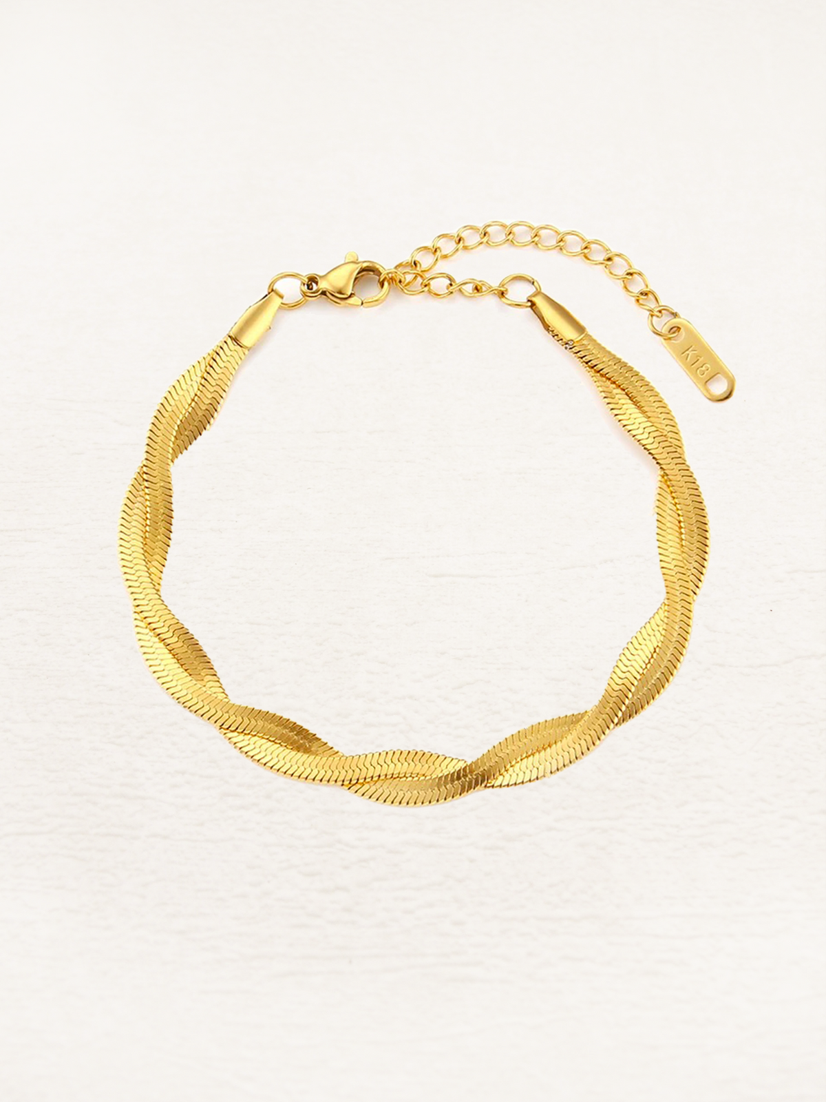 Suus Twisted Snake Chain Bracelet Gold
