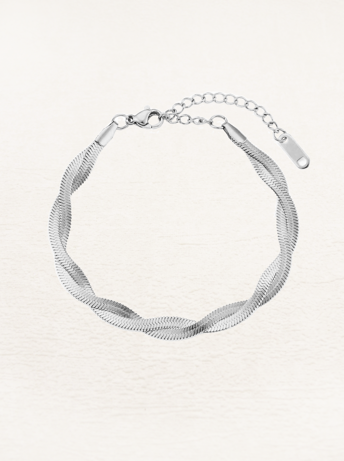 Suus Twisted Snake Chain Bracelet Silver