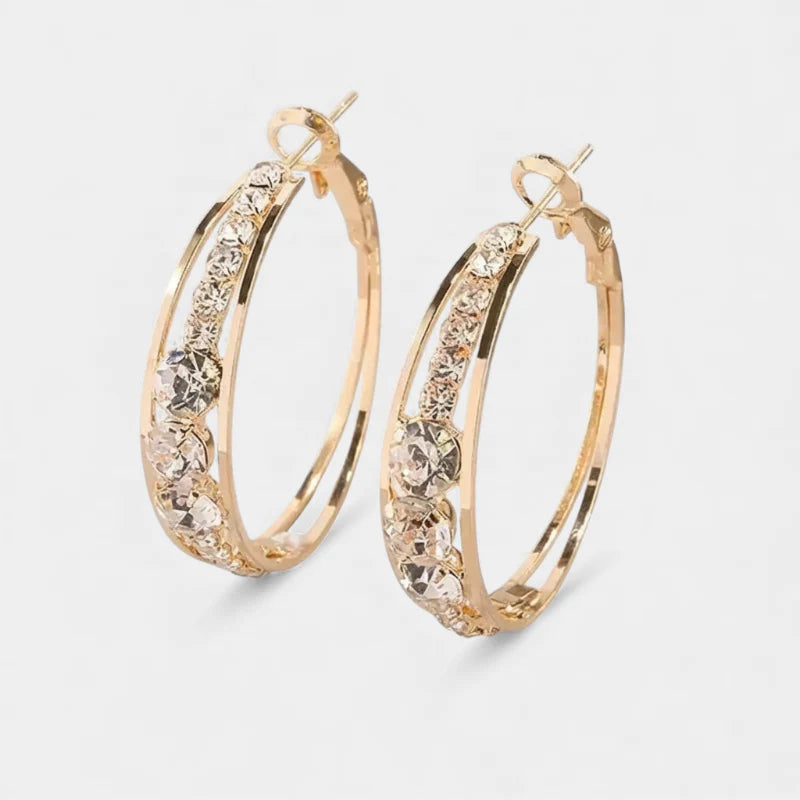 Virelle | Elegant Earrings Made of Gold-Plated Metal.